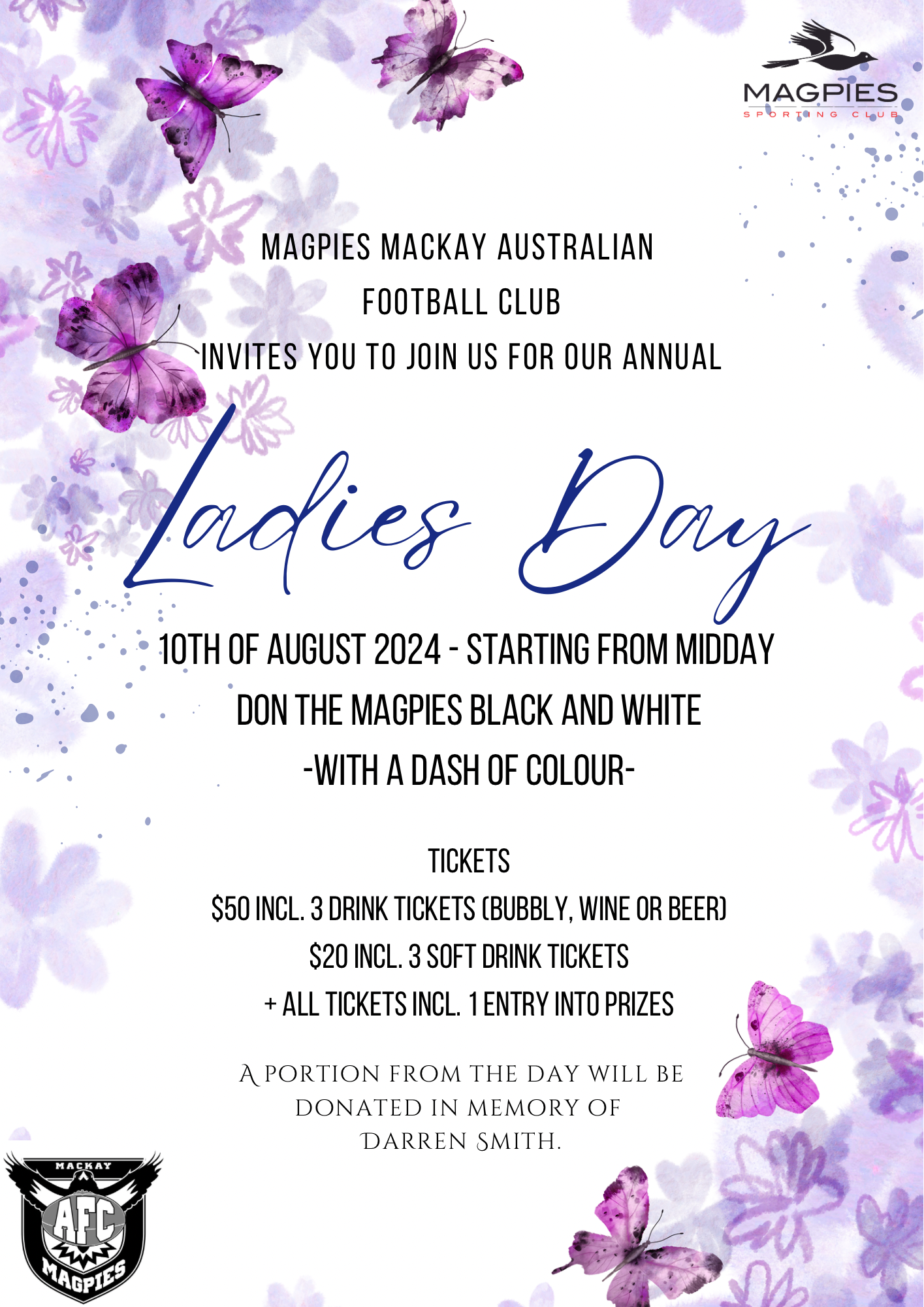 🥂Ladies Day Bubbly Ticket ($50)